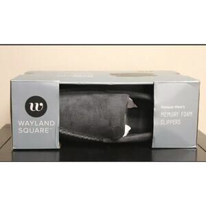 New MENS Womens Wayland Square Deluxe Moccasin Memory Foam Slippers Gray Small